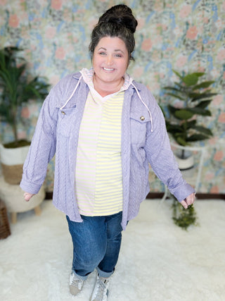 Emaline Premium Lightweight Cable Knit Shacket (5 colors)-2- Long Sleeve Tops-Michelle Mae-Styled by Stacked - A Plus Size Women's Boutique in Lakeville, MN