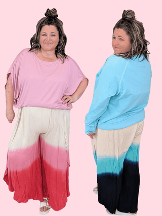 11- Dress/Romp/Jump Enid Flowy Side-Split Beach Pants plus size clothing