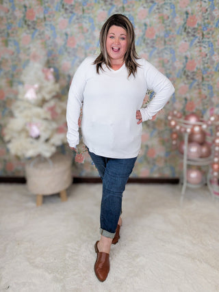 Everett Premium Long Sleeve Layering Top w/Thumbholes (10 COLORS)-2- Long Sleeve Tops-Michelle Mae-Styled by Stacked - A Plus Size Women's Boutique in Lakeville, MN
