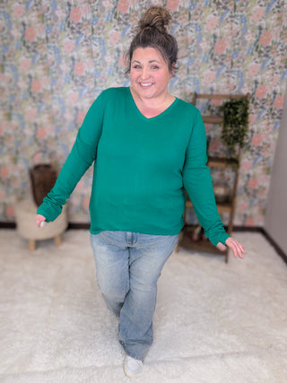 Everett Premium Long Sleeve Layering Top w/Thumbholes (10 COLORS)-2- Long Sleeve Tops-Michelle Mae-Styled by Stacked - A Plus Size Women's Boutique in Lakeville, MN
