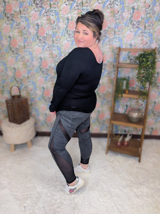 Estelle Long Sleeve Scoopneck w/Built in Bra-2- Long Sleeve Tops-WHITE BIRCH-Styled by Stacked - A Plus Size Women's Boutique in Lakeville, MN