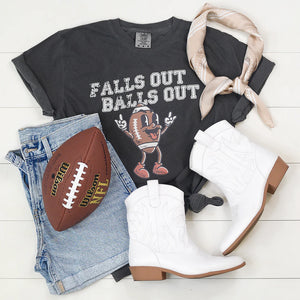 Falls Out Balls Out Retro Look Graphic Tee