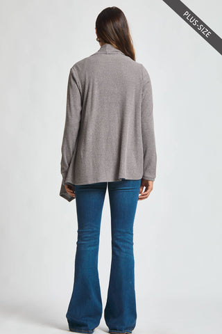 Winifred Wrap Top w/ Button Front-2- Long Sleeve Tops-Dear Scarlett-Styled by Stacked - A Plus Size Women's Boutique in Lakeville, MN