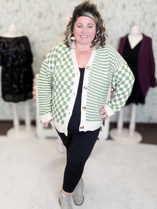 Finley Oversized Grandpa Cardigan Sweater in Checkerboard-4- Overlayer Tops-HAPTICS-Styled by Stacked - A Plus Size Women's Boutique in Lakeville, MN
