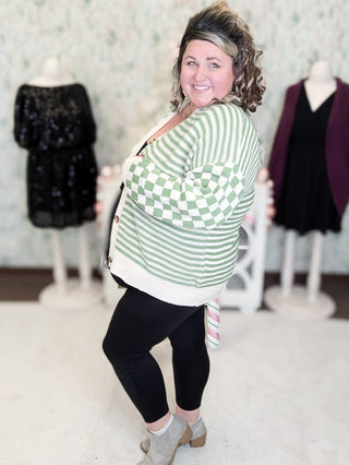 Finley Oversized Grandpa Cardigan Sweater in Checkerboard-4- Overlayer Tops-HAPTICS-Styled by Stacked - A Plus Size Women's Boutique in Lakeville, MN