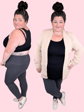Full Length High Rise Leggings in Charcoal-8- Legging/Lounge/Bralette-WHITE BIRCH-Styled by Stacked - A Plus Size Women's Boutique in Lakeville, MN