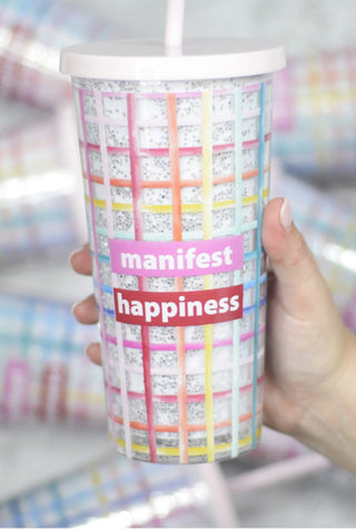 GLITTER TUMBLERS W/STRAW-12- Accessories & Gifts-MUGSBY-Styled by Stacked - A Plus Size Women's Boutique in Lakeville, MN