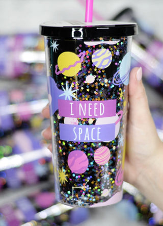 GLITTER TUMBLERS W/STRAW-12- Accessories & Gifts-MUGSBY-Styled by Stacked - A Plus Size Women's Boutique in Lakeville, MN