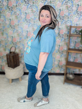 God is Good Tee on Teal Blue *DEAL*-6- Graphic Tops-i love my freedom-Styled by Stacked - A Plus Size Women's Boutique in Lakeville, MN