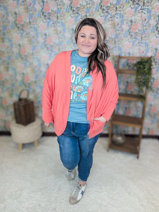 God is Good Tee on Teal Blue *DEAL*-6- Graphic Tops-i love my freedom-Styled by Stacked - A Plus Size Women's Boutique in Lakeville, MN