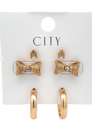 Golden Hour 3pc Earring Set-12- Accessories & Gifts-urbanista-Styled by Stacked - A Plus Size Women's Boutique in Lakeville, MN