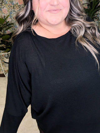 Gracie Boatneck Long Sleeve Dolman (3 colors)-2- Long Sleeve Tops-WHITE BIRCH-Styled by Stacked - A Plus Size Women's Boutique in Lakeville, MN