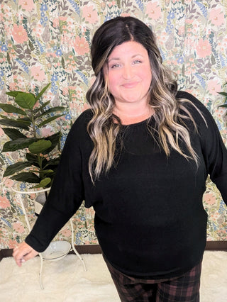 Gracie Boatneck Long Sleeve Dolman (3 colors)-2- Long Sleeve Tops-WHITE BIRCH-Styled by Stacked - A Plus Size Women's Boutique in Lakeville, MN