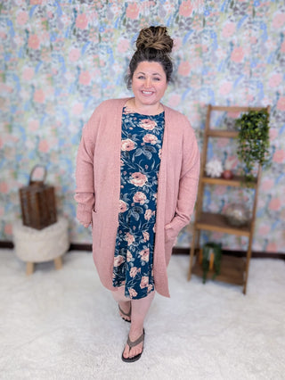 11- Dress/Romp/Jump Grayson Cold Shoulder Vintage Floral Dress in Dark Teal plus size clothing