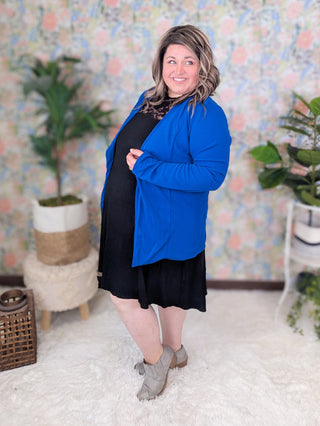 Gretchen No-Lapel Stretch Blazer in Solids-4- Overlayer Tops-HEIMISH-Styled by Stacked - A Plus Size Women's Boutique in Lakeville, MN