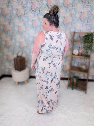 11- Dress/Romp/Jump Hazel Faux Wrap Front Maxi Dress in Florals (2 Colors) plus size clothing