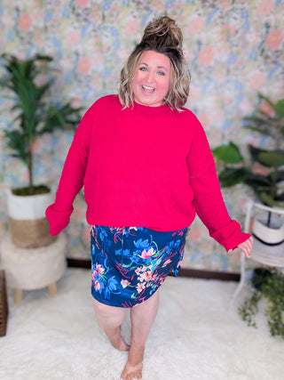 Hilton Floral Pull On Skort (2 Colors)-10- Bottoms Non-Denim-MICHELLE MAE-Styled by Stacked - A Plus Size Women's Boutique in Lakeville, MN