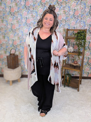 11- Dress/Romp/Jump Holly Double Vee Scuba Jumpsuit in Black plus size clothing