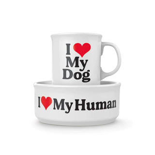***I Heart My Dog Mug + Dog Bowl Set-12- Accessories & Gifts-Fred & Friends-Styled by Stacked - A Plus Size Women's Boutique in Lakeville, MN