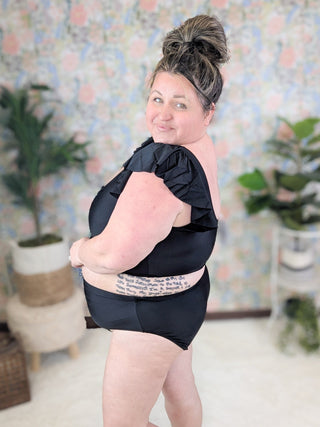 ***Isla Metal Accent Ruffle Strap 2pc Swimsuit (2 colors)-SWIMWEAR-WHITE BIRCH-Styled by Stacked - A Plus Size Women's Boutique in Lakeville, MN