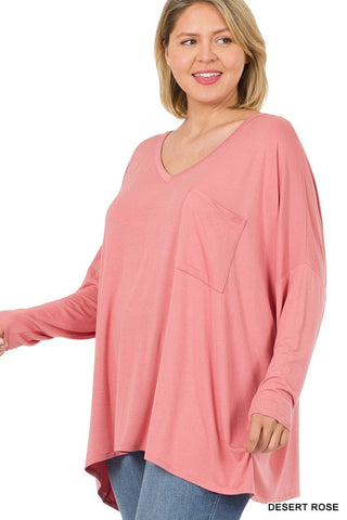 Jamie Luxe Slouchy Long Sleeve Top-2- Long Sleeve Tops-zenana-Styled by Stacked - A Plus Size Women's Boutique in Lakeville, MN