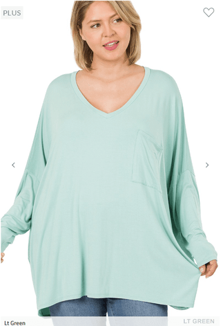 Jamie Luxe Slouchy Long Sleeve Top-2- Long Sleeve Tops-zenana-Styled by Stacked - A Plus Size Women's Boutique in Lakeville, MN