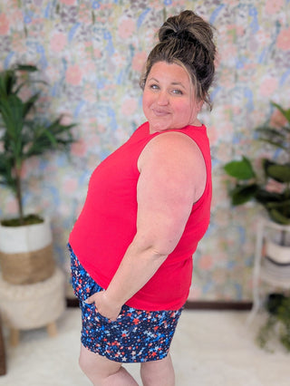 Keri Ribbed High Neck Tank in Solids (6 COLORS)-1- ShortSlv/Slvless Tops-MICHELLE MAE-Styled by Stacked - A Plus Size Women's Boutique in Lakeville, MN