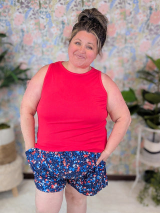 Keri Ribbed High Neck Tank in Solids (6 COLORS)-1- ShortSlv/Slvless Tops-MICHELLE MAE-Styled by Stacked - A Plus Size Women's Boutique in Lakeville, MN