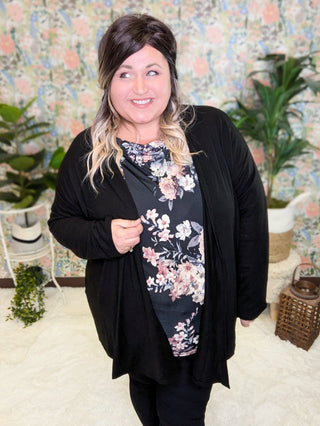 Jeannie Cashmere Soft Draped Front Solid Cardigan-4- Overlayer Tops-WHITE BIRCH-Styled by Stacked - A Plus Size Women's Boutique in Lakeville, MN