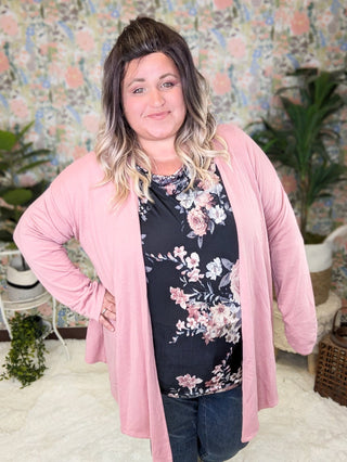 Jeannie Cashmere Soft Draped Front Solid Cardigan-4- Overlayer Tops-WHITE BIRCH-Styled by Stacked - A Plus Size Women's Boutique in Lakeville, MN