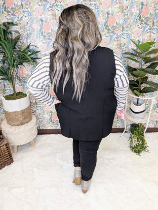 Jenna Vest Blazer w/Pockets (2 COLORS)-4- Overlayer Tops-WHITE BIRCH-Styled by Stacked - A Plus Size Women's Boutique in Lakeville, MN