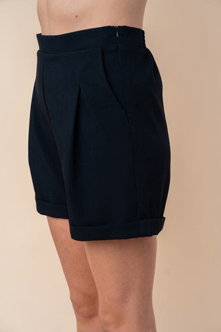 Jennalynn Trouser Shorts in Neutrals-10- Bottoms Non-Denim-WHITE BIRCH-Styled by Stacked - A Plus Size Women's Boutique in Lakeville, MN