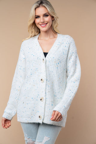 Jennings Quilted Button Sweater Cardigan in Confetti Cake-4- Overlayer Tops-WHITE BIRCH-Styled by Stacked - A Plus Size Women's Boutique in Lakeville, MN