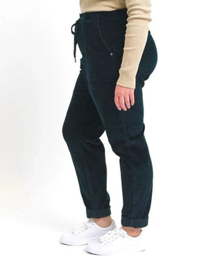 Judy Blue Corduroy Jogger in Evergreen-9- Bottoms Denim-Judy Blue-Styled by Stacked - A Plus Size Women's Boutique in Lakeville, MN
