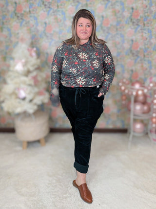 Judy Blue Corduroy Jogger in Evergreen-9- Bottoms Denim-Judy Blue-Styled by Stacked - A Plus Size Women's Boutique in Lakeville, MN