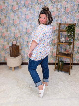 9- Bottoms Denim Judy Blue Cuffed Distressed Slim Fit Jeans plus size clothing