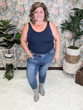 Judy Blue High Rise Medium-Light Wash Tummy Control Skinny-9- Bottoms Denim-Judy Blue-Styled by Stacked - A Plus Size Women's Boutique in Lakeville, MN