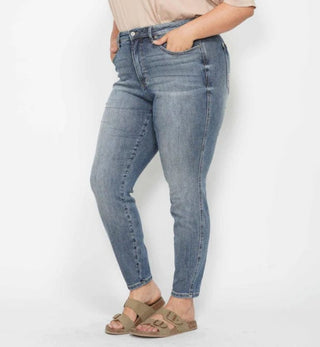Judy Blue High Rise Super Sanded Tummy Control Skinny-9- Bottoms Denim-Judy Blue-Styled by Stacked - A Plus Size Women's Boutique in Lakeville, MN