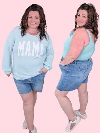 9- Bottoms Denim Judy Blue Raw Hem Lightwash Denim Shorts plus size clothing