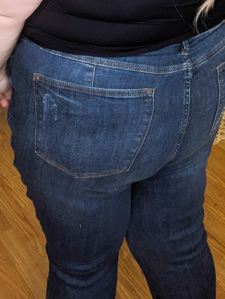 Judy Blue Tummy Control Dark Wash Classic Skinny-9- Bottoms Denim-Judy Blue-Styled by Stacked - A Plus Size Women's Boutique in Lakeville, MN