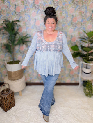Judy Blue Tummy Control High Rise Released Hem Flare-9- Bottoms Denim-Judy Blue-Styled by Stacked - A Plus Size Women's Boutique in Lakeville, MN