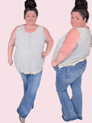 Judy Blue Tummy Control High Rise Released Hem Flare-9- Bottoms Denim-Judy Blue-Styled by Stacked - A Plus Size Women's Boutique in Lakeville, MN