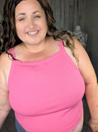 Julissa Ribbed Racerback Brami w/Built in Bra-8- Legging/Lounge/Bralette-WHITE BIRCH-Styled by Stacked - A Plus Size Women's Boutique in Lakeville, MN