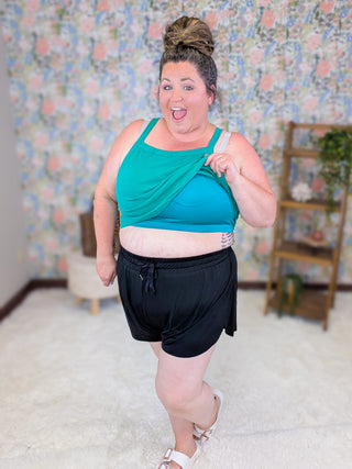 8- Legging/Lounge/Bralette Julissa Ribbed Racerback Brami w/Built in Bra plus size clothing