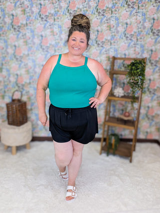 8- Legging/Lounge/Bralette Julissa Ribbed Racerback Brami w/Built in Bra plus size clothing