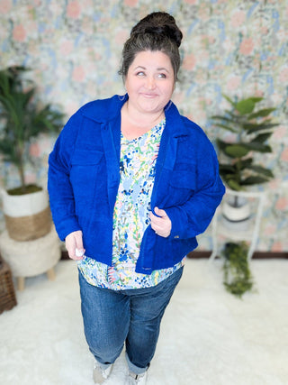 Kayse Vneck Dolman Short Sleeve in Bright Botanicals (3 colors)-1- ShortSlv/Slvless Tops-BE STAGE-Styled by Stacked - A Plus Size Women's Boutique in Lakeville, MN