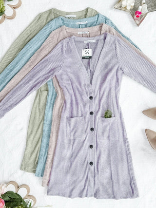 Kelbie Ribbed Duster w/Pockets in Solids (5 colors)-4- Overlayer Tops-MICHELLE MAE-Styled by Stacked - A Plus Size Women's Boutique in Lakeville, MN