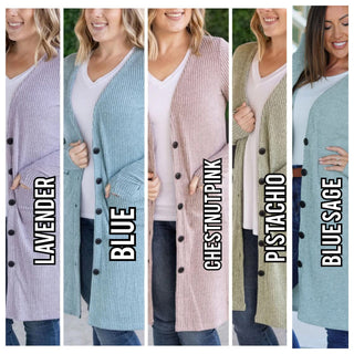 Kelbie Ribbed Duster w/Pockets in Solids (5 colors)-4- Overlayer Tops-MICHELLE MAE-Styled by Stacked - A Plus Size Women's Boutique in Lakeville, MN