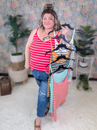 Kenna Reversible Tank in Stripes (6 Colors)-1- ShortSlv/Slvless Tops-ZENANA-Styled by Stacked - A Plus Size Women's Boutique in Lakeville, MN