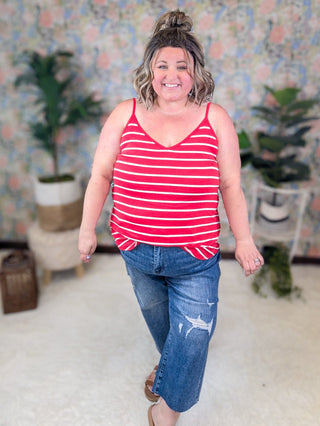 Kenna Reversible Tank in Stripes (6 Colors)-1- ShortSlv/Slvless Tops-ZENANA-Styled by Stacked - A Plus Size Women's Boutique in Lakeville, MN